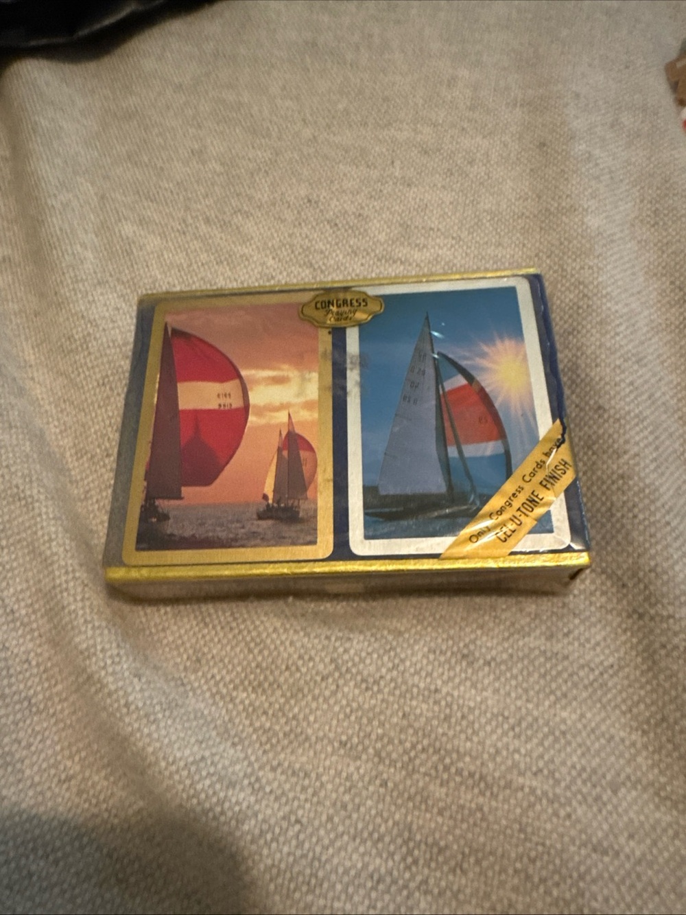Vintage Congress Design Double Deck Playing Cards Sailboats Sealed NWT VNT Game